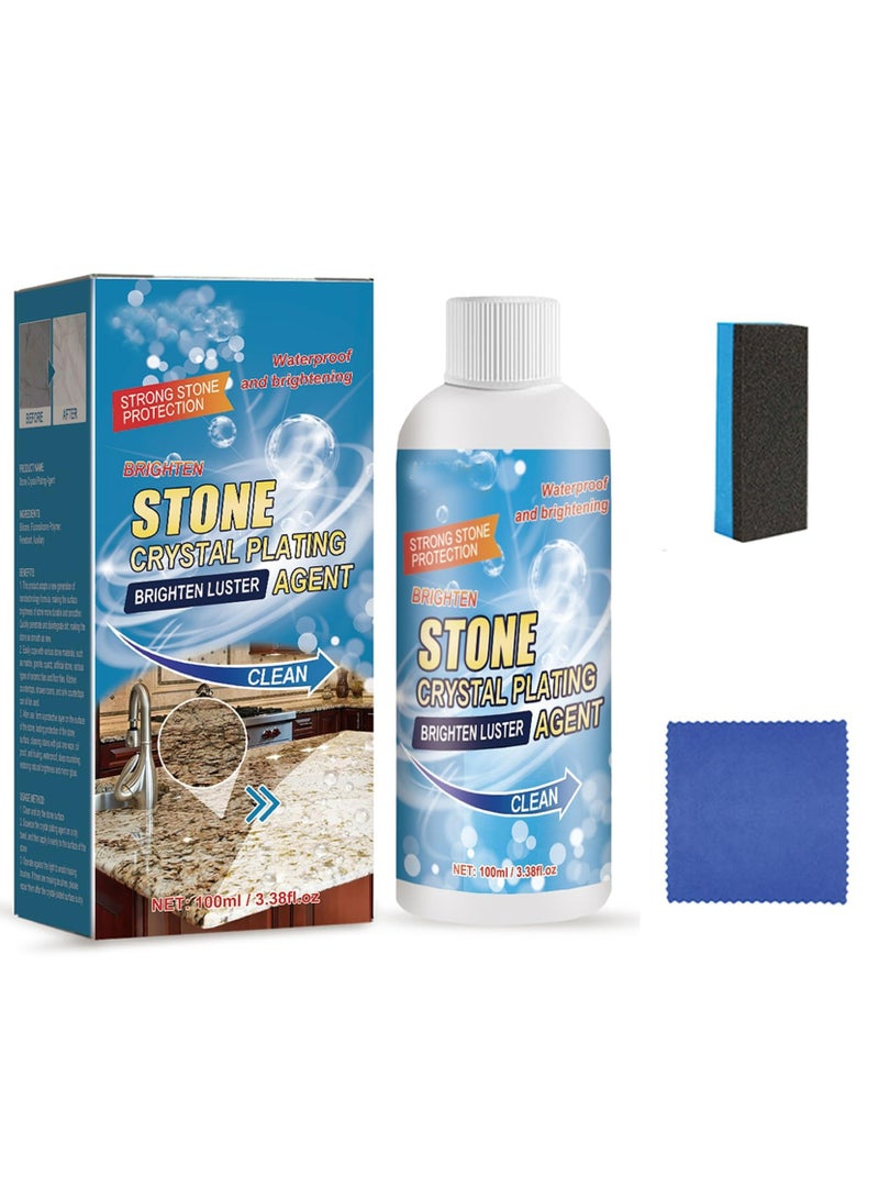CMGTYYD Stone Crystal Plating Agent - Stain Remover and Cleaner for Marble, Quartz, and Granite Surfaces, Nano Crystal-Plating Brightener for Oil and Stain Removal, Water-Resistant Protective Sealer (1PC) - Image 1