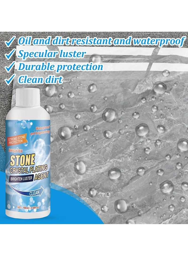 CMGTYYD Stone Crystal Plating Agent - Stain Remover and Cleaner for Marble, Quartz, and Granite Surfaces, Nano Crystal-Plating Brightener for Oil and Stain Removal, Water-Resistant Protective Sealer (1PC) - Image 3