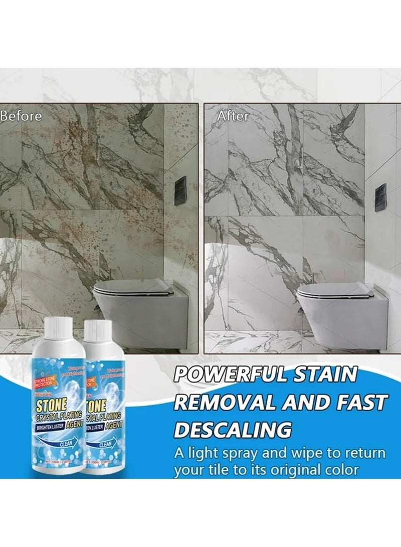 CMGTYYD Stone Crystal Plating Agent - Stain Remover and Cleaner for Marble, Quartz, and Granite Surfaces, Nano Crystal-Plating Brightener for Oil and Stain Removal, Water-Resistant Protective Sealer (1PC) - Image 4