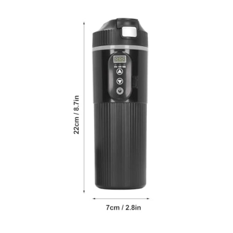 Portable Car Electric Kettle 500ml Stainless Steel Water Boiler with Smart Temp Display for Travel - Image 2