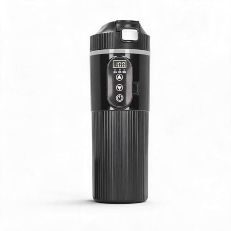 Portable Car Electric Kettle 500ml Stainless Steel Water Boiler with Smart Temp Display for Travel - Image 1
