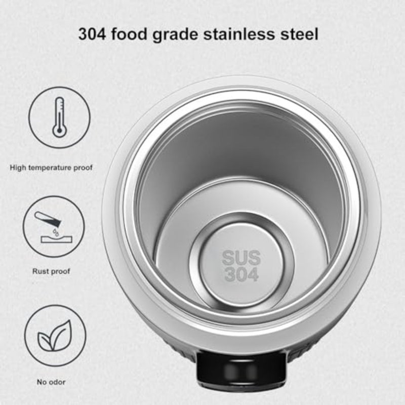 Portable Car Electric Kettle 500ml Stainless Steel Water Boiler with Smart Temp Display for Travel - Image 3