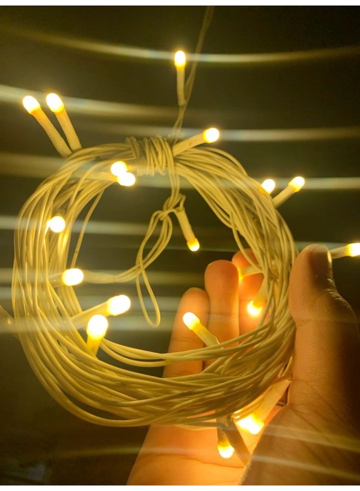 نجفة شوب حبال إضاءة  زينة رمضان شريط ليد  صفراء حوّل أي مساحة لديك إلى أجواء ساحرة ومضيئة مع حبال إضاءة زينة صفراء   مصنوعة بجودة عالية ومرونة تجعلها سهلة التركيب والتشكيل، بطول 10 متر لتغطية مساحة واسعة. مثالية للديكور الداخلي والخارجي في الحفلات، رمضان، الأعياد، أو حتى لإضاءة غرف النوم بطريقة رومانسية. - Image 4