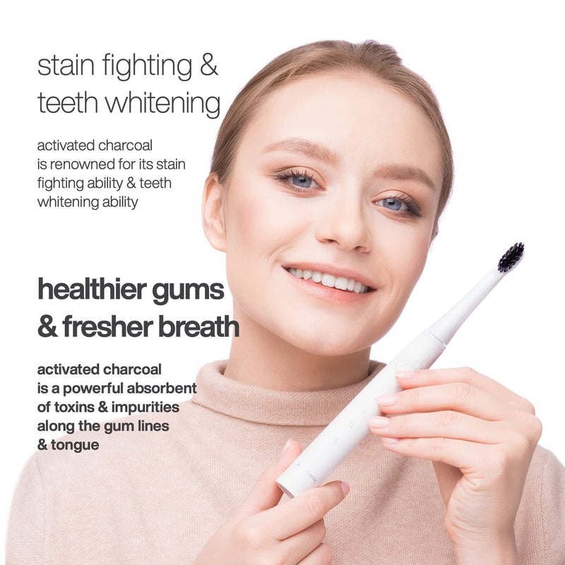 AquaSonic Pulse â€“ Ultra Whitening Electric Toothbrush w Activated Charcoal Whitening Bristles â€“ Sonic Rechargeable toothbrush â€“ 3 Modes & Smart Timers â€“ Lasts 45 days â€“ Home & Travel Toothbrush - Image 5
