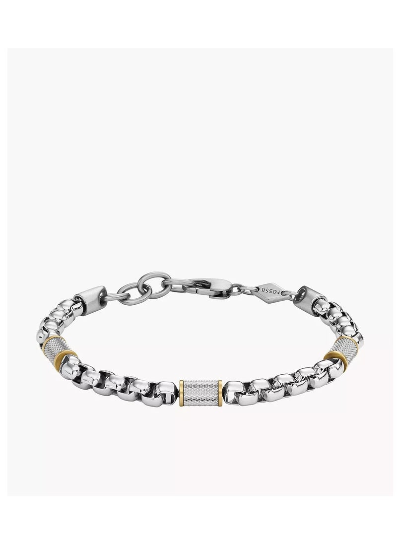 FOSSIL Men's Stainless Steel with lobster or fold over closure bracelet  - Image 1