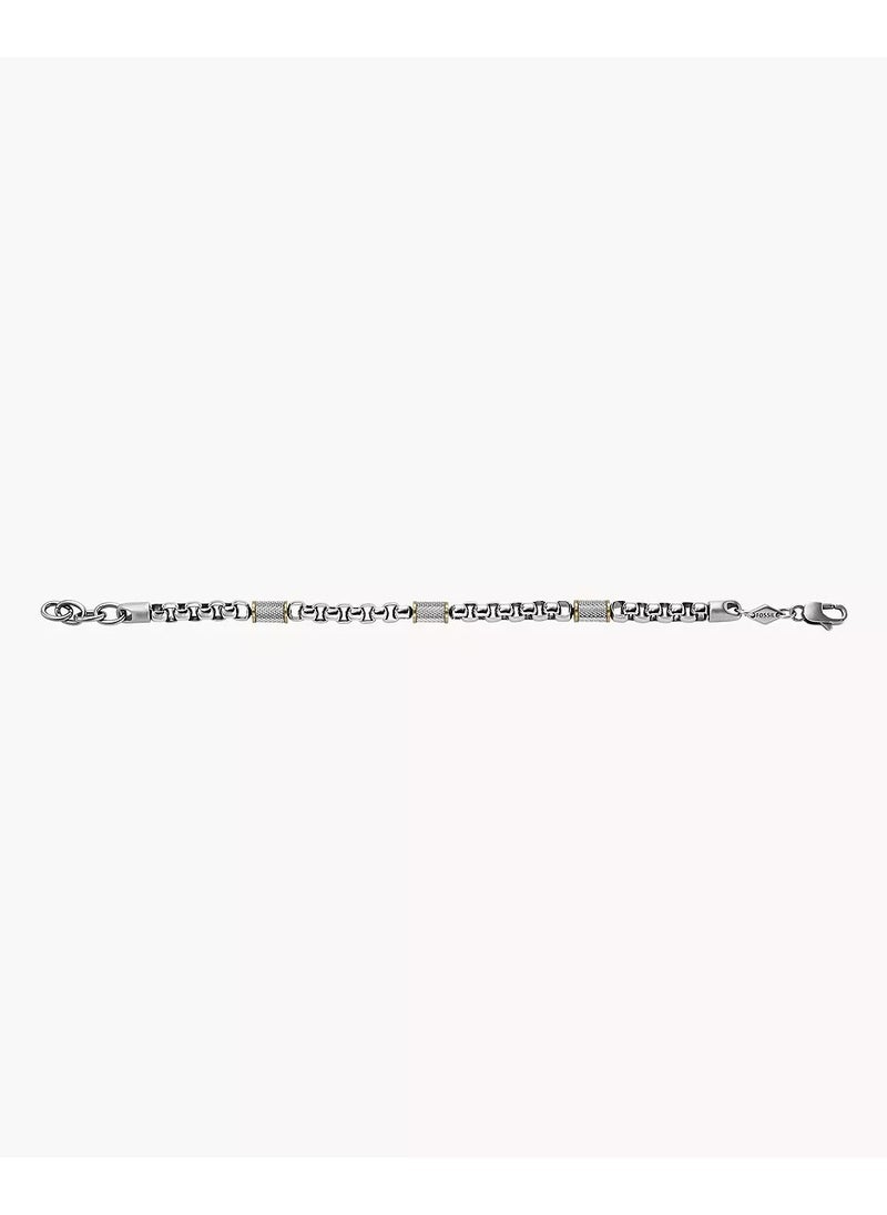 FOSSIL Men's Stainless Steel with lobster or fold over closure bracelet  - Image 5