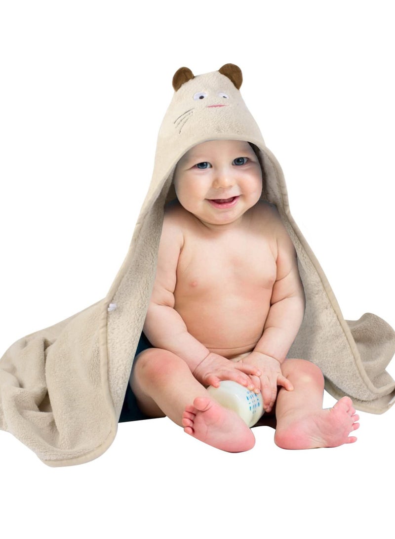 منشفة استحمام ناعمة بغطاء رأس بتصميم حيوان - Image 1