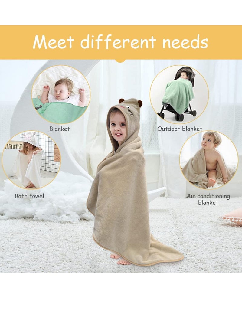 منشفة استحمام ناعمة بغطاء رأس بتصميم حيوان - Image 4