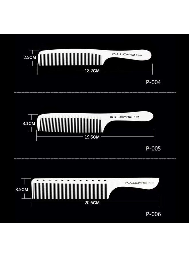 آكس مور مجموعة مشط تصفيف الشعر الاحترافية، مجموعة من 8 مشط مقاوم للحرارة ومضاد للكهرباء الساكنة للتصفيف العام، مشط حلاق ذو أسنان واسعة وذيل مشط - Image 4