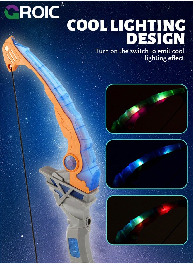 GROIC Kids Bow and Arrow Toy Set, LED Light Up Archery Toys with 3 Suction Cups Arrows and Target, Indoor Outdoor Indoor Shooting Games Toys for Children  - Image 2