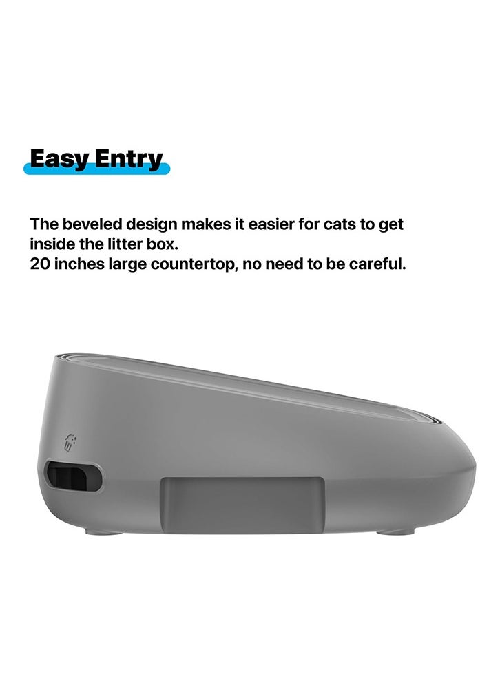 Cat Pedal Step Stool with Filter Function, Easy Clean Cat Litter Ramp, Litter Trapper for M1 Open-Top Self Cleaning Cat Litter Box