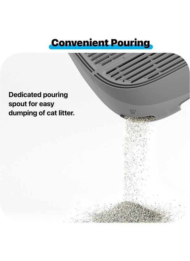 Cat Pedal Step Stool with Filter Function, Easy Clean Cat Litter Ramp, Litter Trapper for M1 Open-Top Self Cleaning Cat Litter Box
