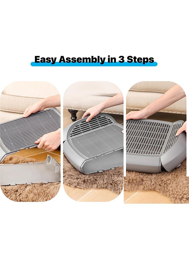 Cat Pedal Step Stool with Filter Function, Easy Clean Cat Litter Ramp, Litter Trapper for M1 Open-Top Self Cleaning Cat Litter Box