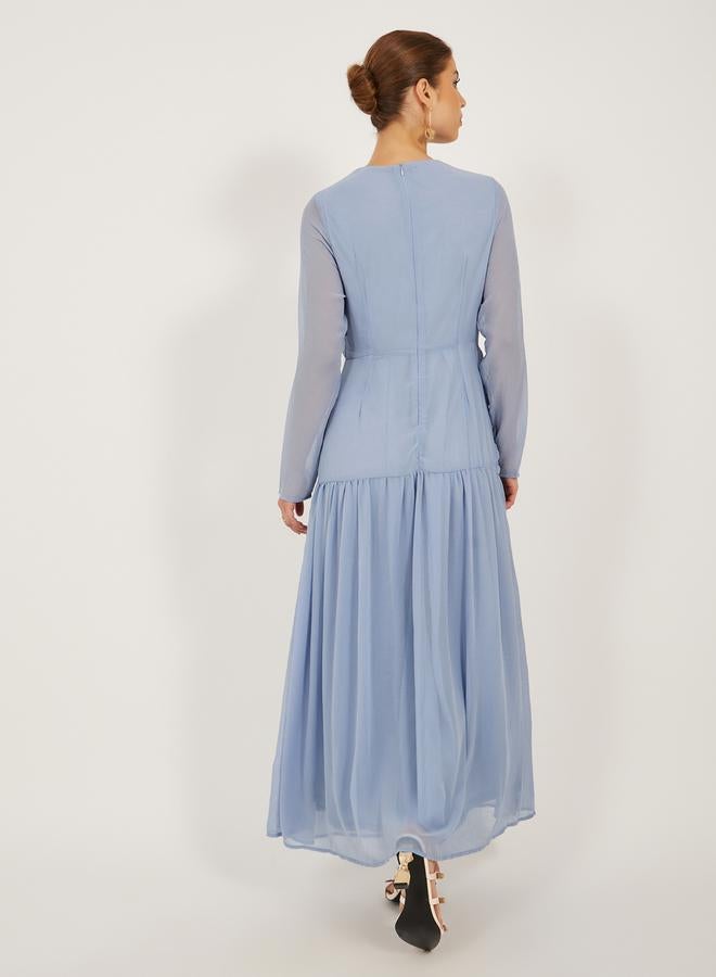 Styli Draped Maxi Dress - Image 5