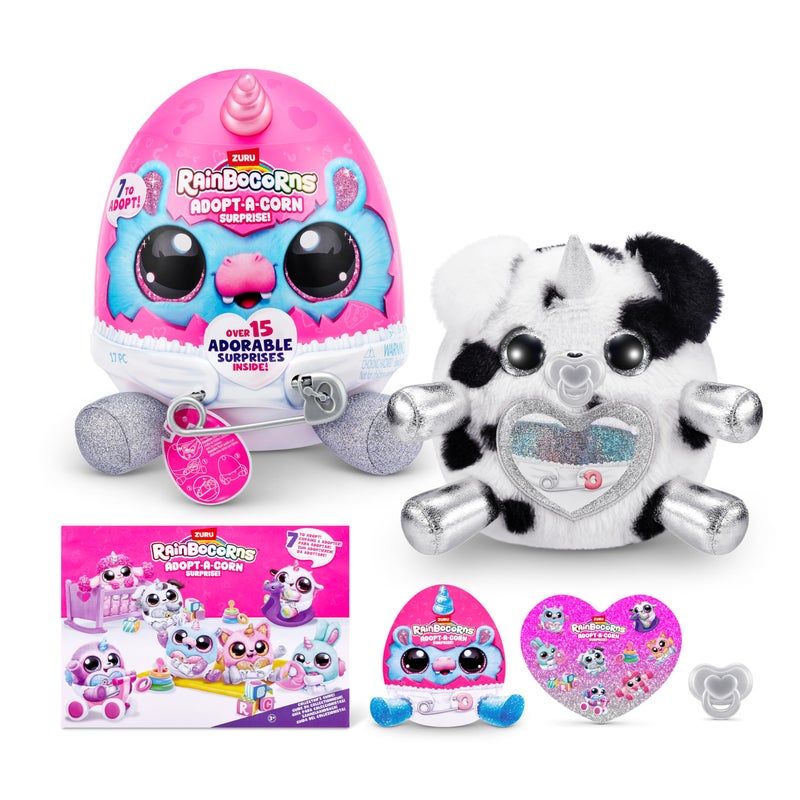 Rainbocorns Adopt-A-Corn Surprise (Dalmatian) by ZURU Plush Toy, Collectible Plush, Baby, Surprise Eggs for Girls & Children - Image 1