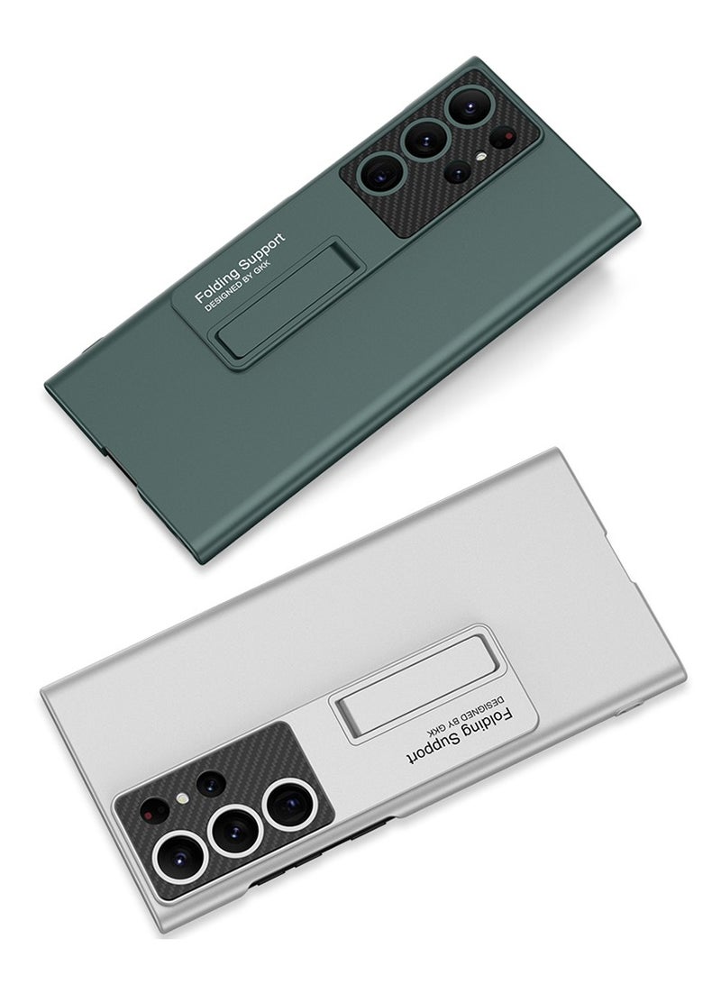 ليكا جراب سامسونج جالاكسي S24 ألترا نحيف جدًا من مادة الـ PC الصلبة مع مسند مدمج - غطاء أحمر نحيف مع حماية صلبة مقاومة للصدمات - Image 5