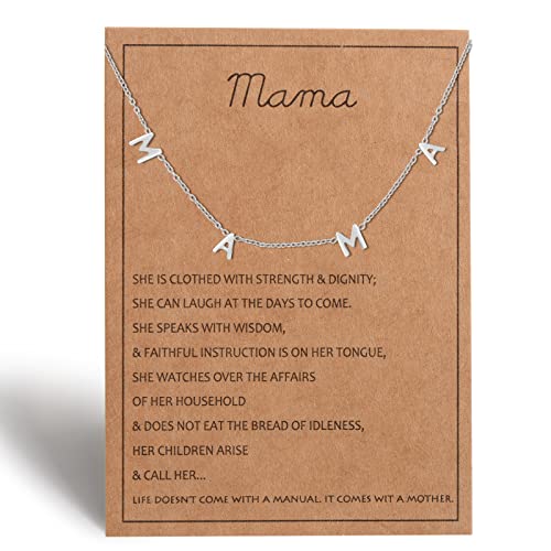NONTAI Mama Necklace for Women New Mom to Be Gift Mother Nekclace for Expecting Mom - Image 1