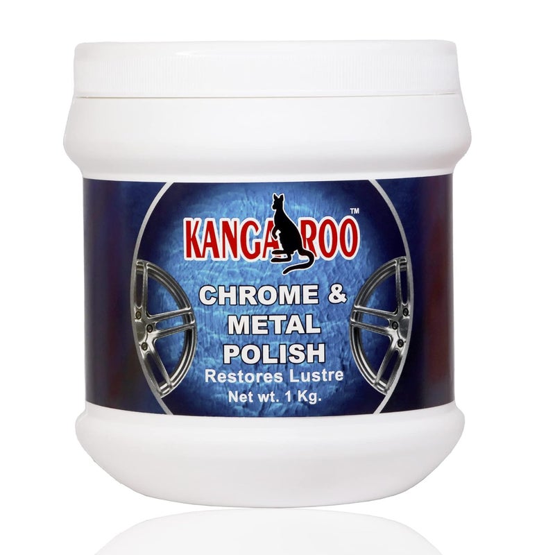 Kangaroo® Chrome and Metal Polish 1 KG For Chrome, Copper, Brass, Bronze, Gold, Nickel and Stainless Steel. All Metal Cleaner, Polisher and Protectant. Removes oxidation and discoloration. - Image 1