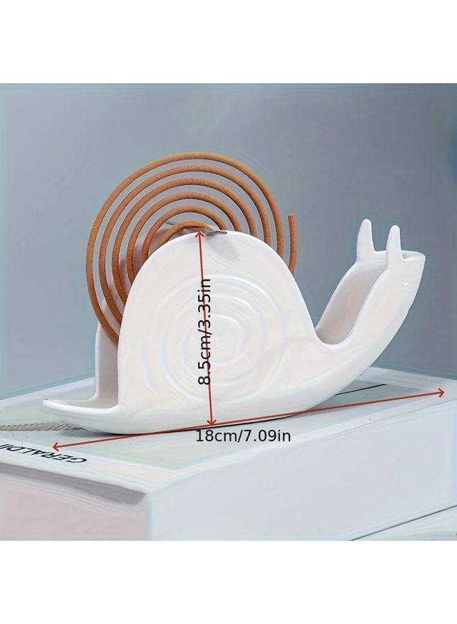 Black Snail Shaped Incense Burner Mosquito Repellent Coil Holder Fireproof Plastic - Image 4