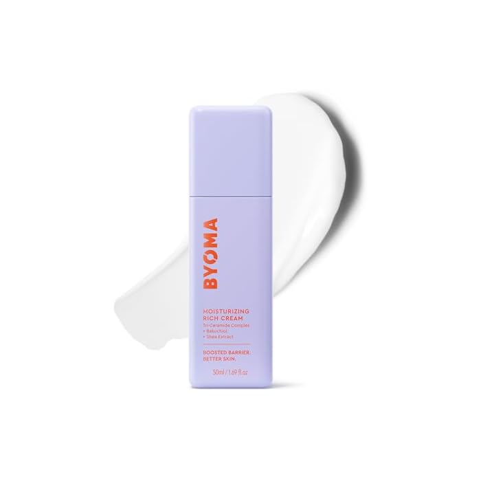 BYOMA Moisturizing Rich Cream - Barrier Repair Cream Face Lotion with Bakuchiol & Shea Extract - Ceramide Face Moisturizer for Dry Skin - Anti Wrinkle, Alcohol Free Face Moisturizer - 1.69 fl.oz