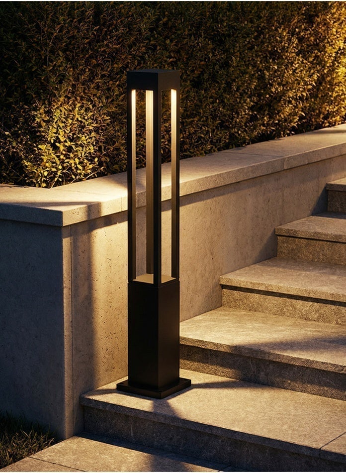 Vmax 80cm Modern Outdoor LED Bollard Light - 12W Architectural Aluminum Garden Post (IP65, AC220-240V) - Image 4