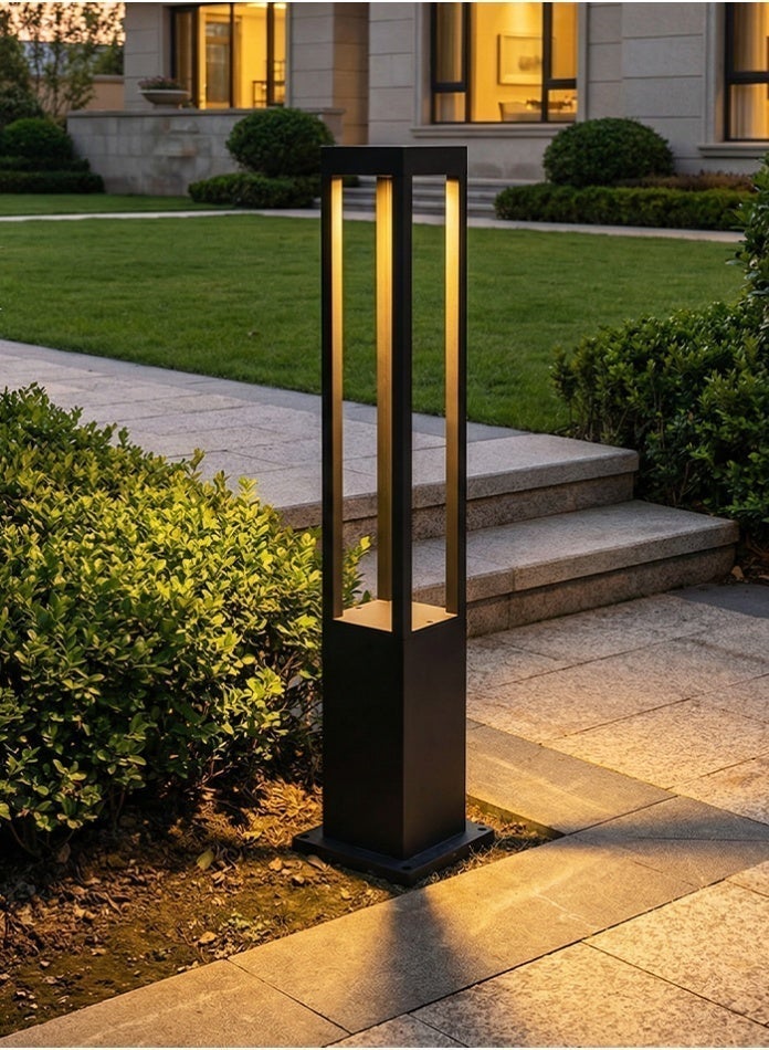 Vmax 80cm Modern Outdoor LED Bollard Light - 12W Architectural Aluminum Garden Post (IP65, AC220-240V) - Image 5