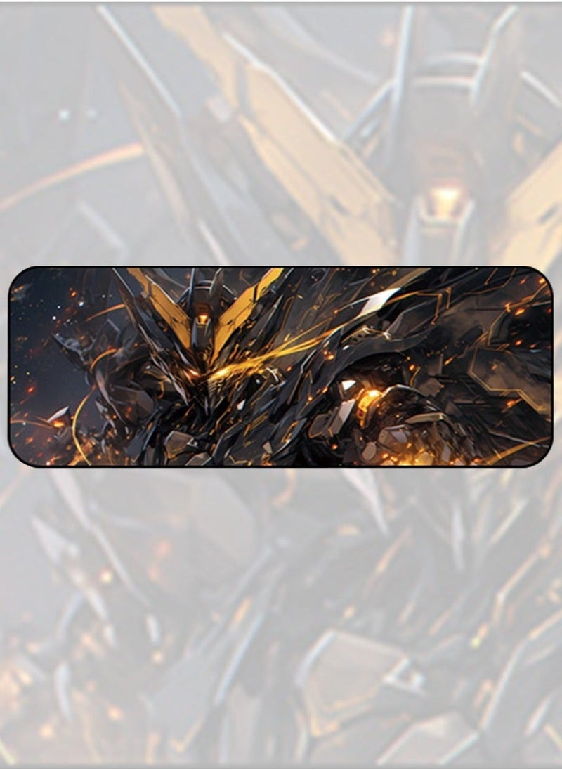 GUNDAM Mouse Pad 800MM*300MM*4MM Full Desk  LOL Jinx Mousepad Extended Large Non-Slip Rubber Base Waterproof Big Keyboard Mat with Stitched Edges for Gaming and Office - Image 1