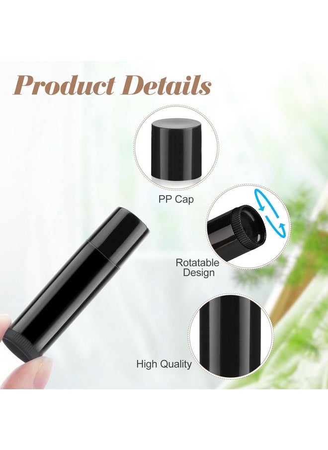 Cositina - 100 Pcs 5G Plastic Lipstick Tube Empty Black Lip Balm Tubes Containers Lip Gloss Storage Container Holder With Caps For Diy Lip Balm Cosmetic - Image 1