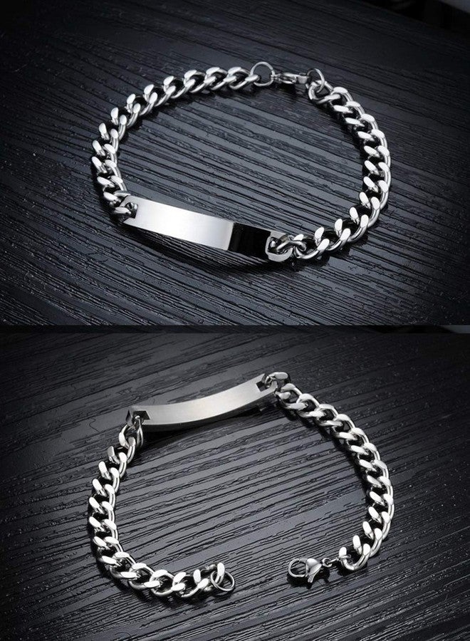 سوار ZIVOM® اللامع من الفولاذ المقاوم للصدأ بتصميم كوبي فضي للرجال - Image 4