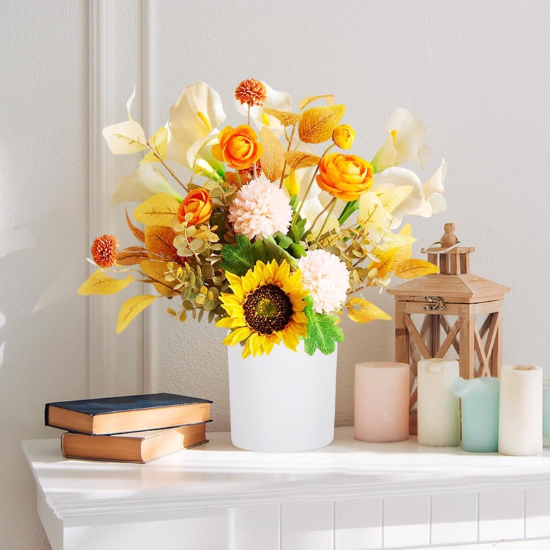 Kuabiz 12 Set Plastic Cylinder Planter Box 4 x 4 Inch Flower Boxes for Arrangements White Round Plastic Flower Box with Removable Foam Blocks Liner for Centerpiece Home Wedding Garden Decor (Classic) - Image 5