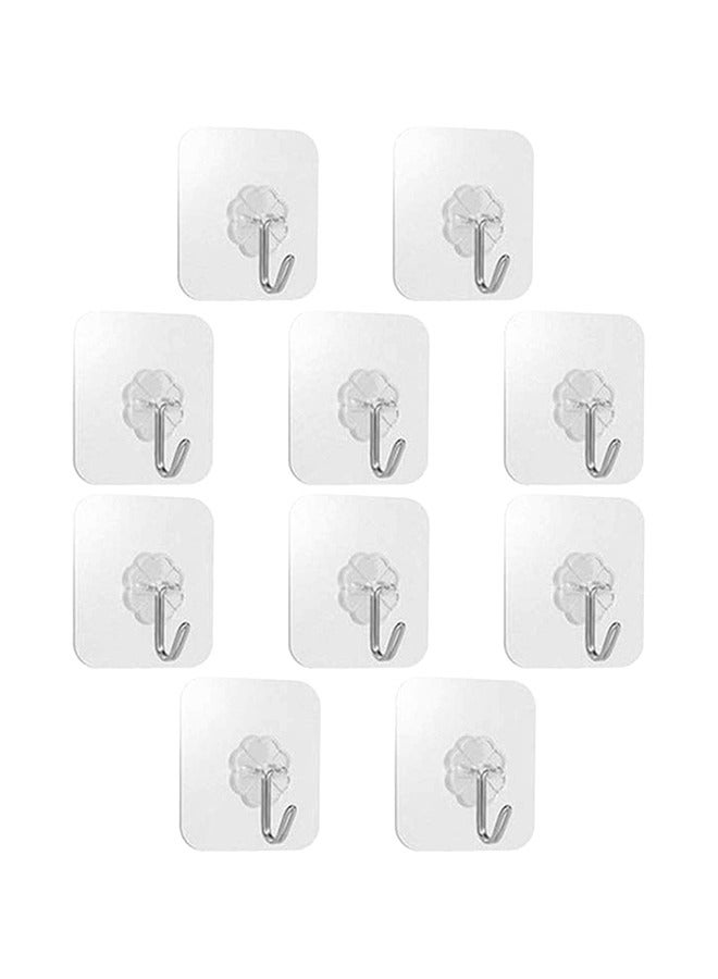 Wall Hooks Self Adhesive Sticker Hanger Transparent - Image 1