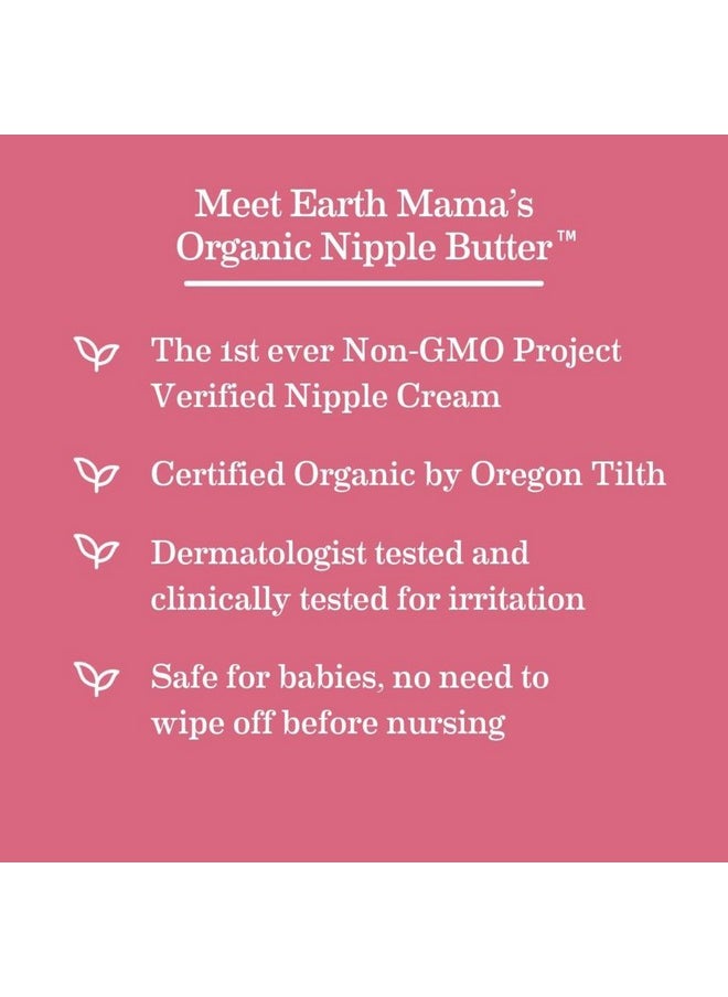 Earth Mama - Organic Nipple Butter™ Breastfeeding Cream By Earth Mama ; Lanolinfree Postpartum Essentials Safe For Nursing Nongmo Project Verified 2Fluid Ounce - Image 1