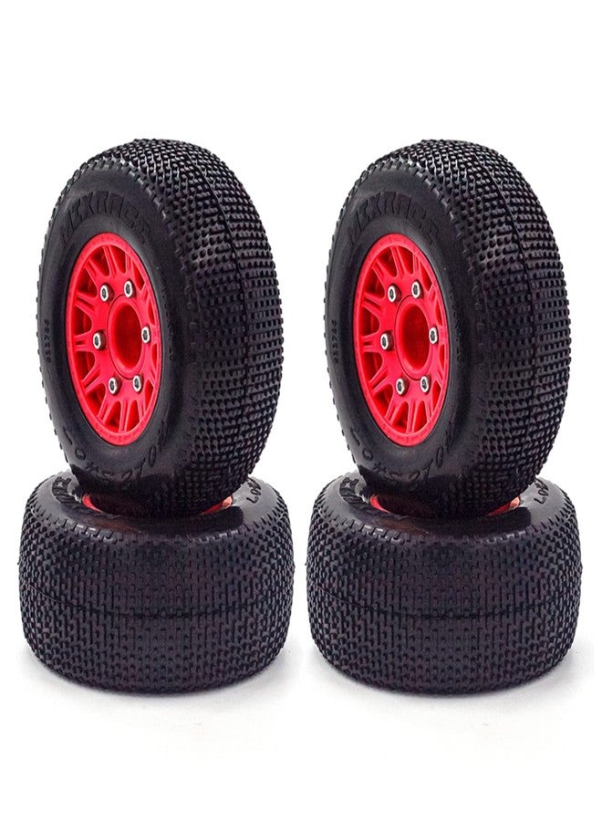 Goolsky 4Pcs AUSTAR AX-3008 High Performance 108mm 1/10 Scale Tires with Wheel Rim for 1/10 Short Racing Truck RC Car - Image 1