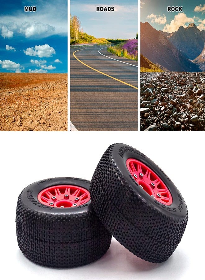 Goolsky 4Pcs AUSTAR AX-3008 High Performance 108mm 1/10 Scale Tires with Wheel Rim for 1/10 Short Racing Truck RC Car - Image 4