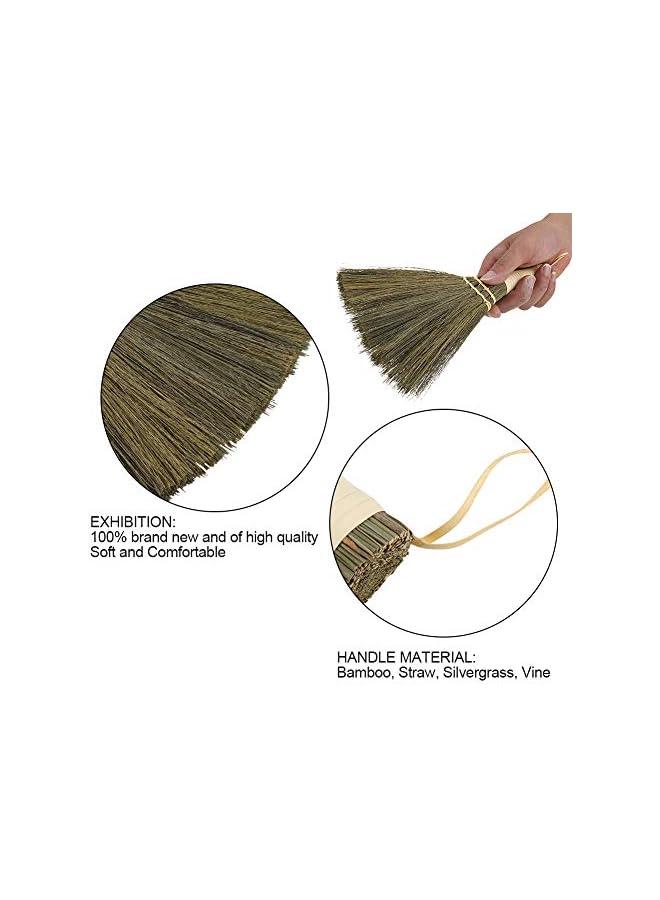 promass Anti Static Soft Cleaning Duster Brush Manual Straw Braided Small Broom Handmade Dust Floor Cleaning Sweeping Broom Soft for Home Furniture Car - Image 4