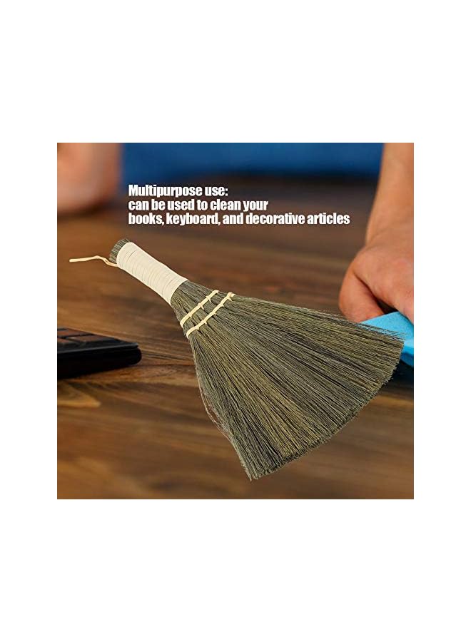 promass Anti Static Soft Cleaning Duster Brush Manual Straw Braided Small Broom Handmade Dust Floor Cleaning Sweeping Broom Soft for Home Furniture Car - Image 3