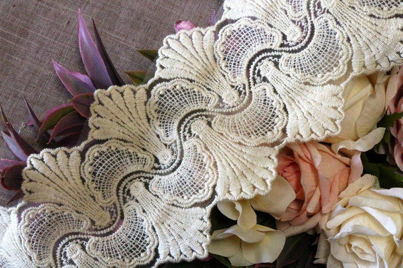 Bapna 5 Yard Beige Color Embroidery Lace Ribbon for Sewing and Decor - Image 4