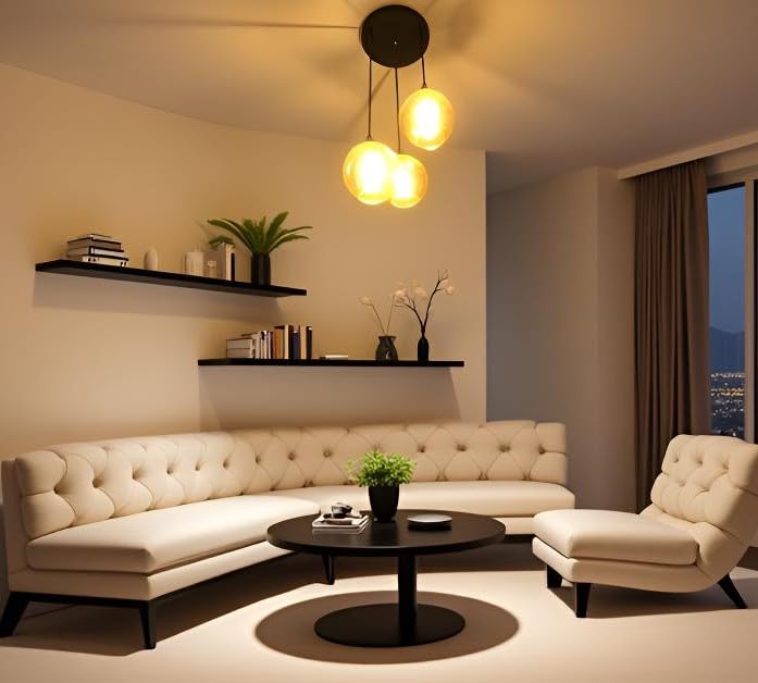 Lyse Decor Hanging Lights for Living Room/Bedroom, Ceiling Chandelier for Hall, Hanging Lamps for Breakfast Counter/Pooja Room/Restaurant and for Home Decoration - Image 2