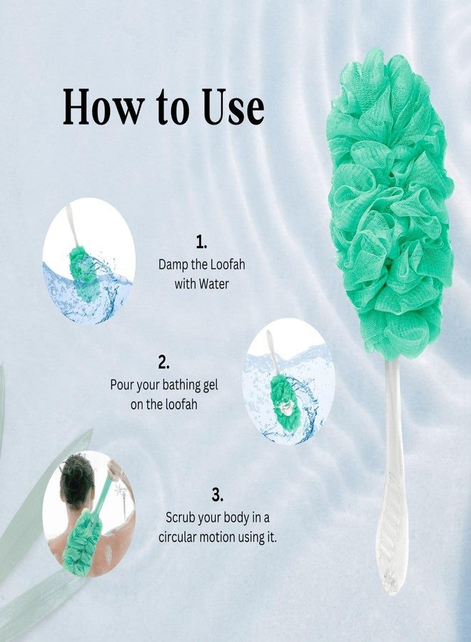 Bath Sponge Loofah -Back Loofahs| Round Sponge| Loofah Rope | Loufa/Luffa/Lufa/Poof/Pouf - Perfect Loofahs/Loofas for Men and Women. (Green) - Image 3