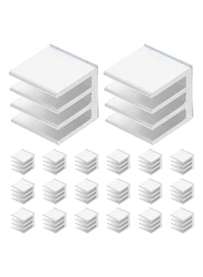 20 Aluminum Adhesive Heatsink Cooling Blocks With Thermal Tape For SSD Chips - Image 1