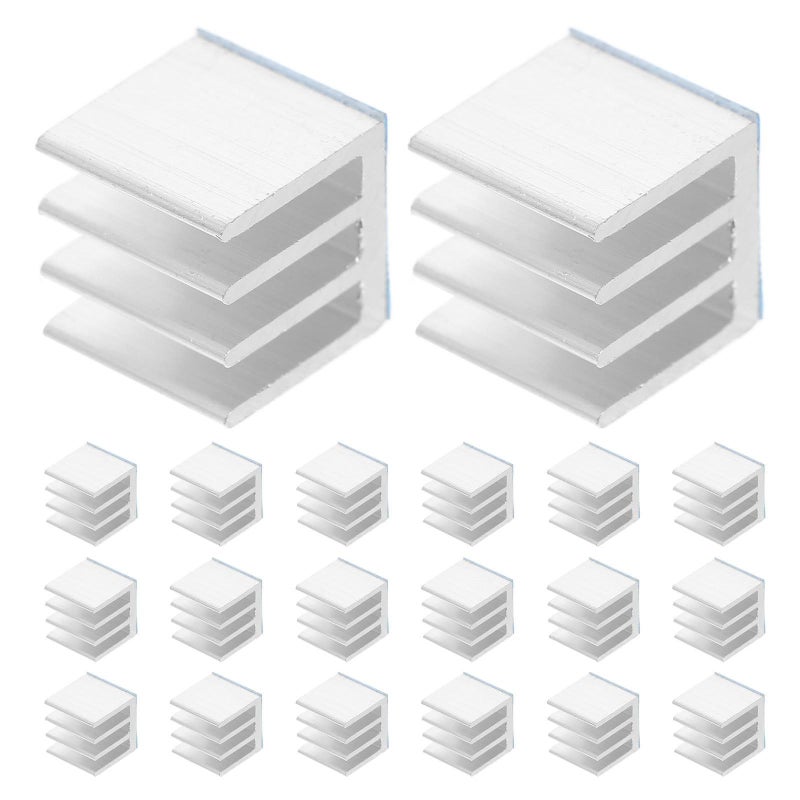 20 Aluminum Adhesive Heatsink Cooling Blocks With Thermal Tape For SSD Chips - Image 2