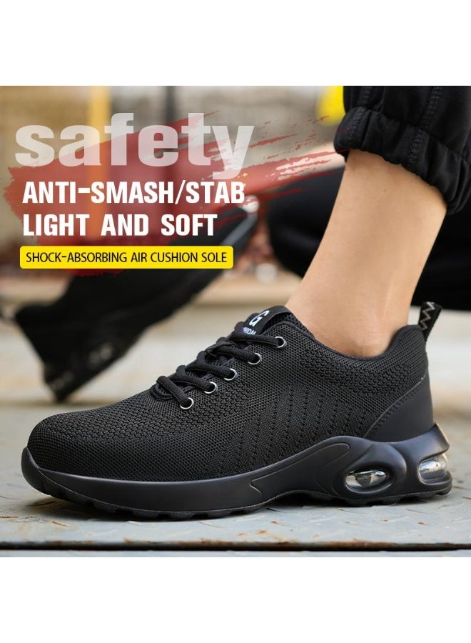 Men’s Steel Toe Safety Shoes, Lightweight Non-Slip Work Sneakers with Kevlar Midsole, Breathable Industrial Safety Shoes for Construction & Warehouse (43 EUR/270mm) - Image 5