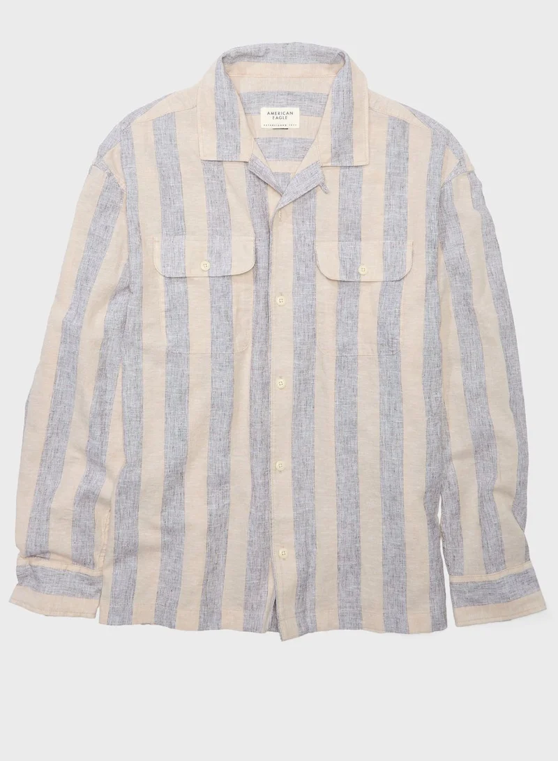 امريكان ايجل Regular Fit Long Sleeve Striped Shirt