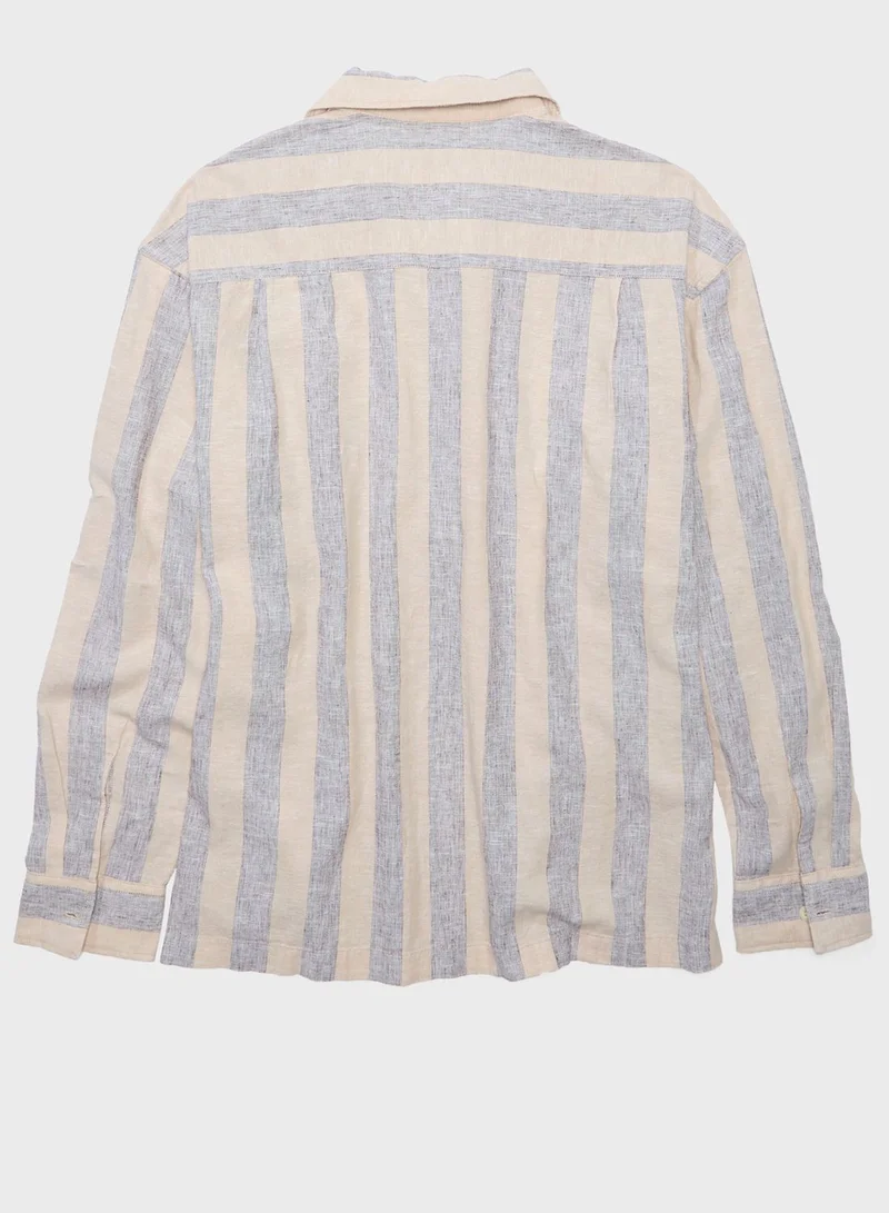 امريكان ايجل Regular Fit Long Sleeve Striped Shirt