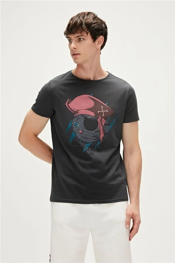 باد بير PIRATE T-SHIRT BLACK Men's T-Shirt 23.01.07.021-C02