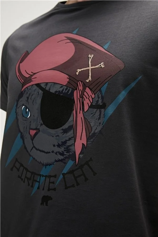 باد بير PIRATE T-SHIRT BLACK Men's T-Shirt 23.01.07.021-C02