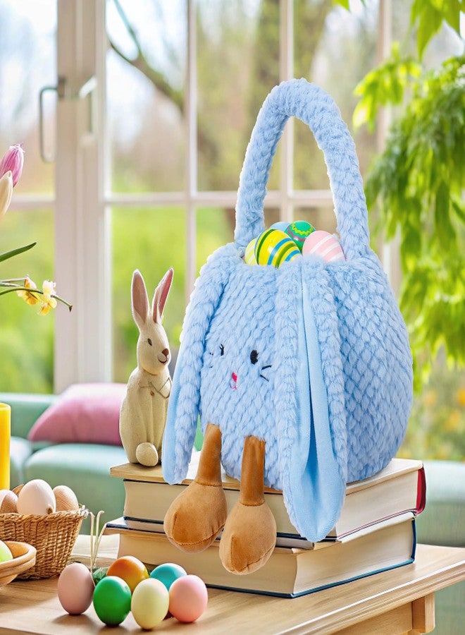 Wepop Easter Basket Plush for Kids, Cute Bunny Easter Bucket Egg Hunt Bag Boys Girls Festivals Gift - Image 5