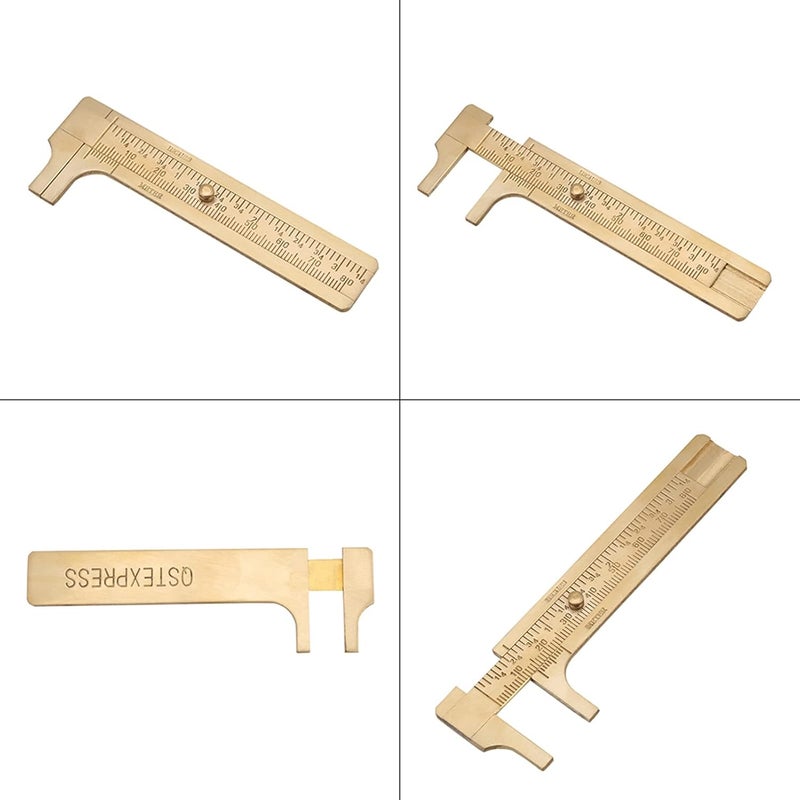 Brass Sliding Vernier Caliper Ruler Strong for Everyday USE Lightweight Convenient Bag Travel (-GS02759-01) - Image 5