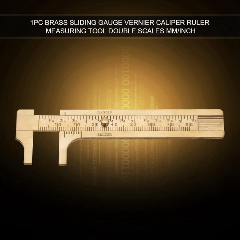 Brass Sliding Vernier Caliper Ruler Strong for Everyday USE Lightweight Convenient Bag Travel (-GS02759-01) - Image 4