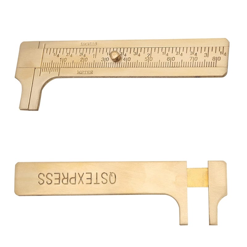 Brass Sliding Vernier Caliper Ruler Strong for Everyday USE Lightweight Convenient Bag Travel (-GS02759-01) - Image 3